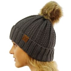 We are adding a little cold weather fun to our most loved C.C beanie. These pom beanies have an added pom on the top of them are lined on the inside. They are comfy, warm, and oh so cozy. The little leather tag is stamped with a registered C.C Size: One Size.  Color: Gray.  Gender: unisex.  Age Group: adult. Winter Soft Knit Cap Bonnet, Winter Soft Knit Bonnet Cap, Warm Bonnet Cap For Fall, Warm Fall Bonnet Cap, Cozy Adjustable Soft Knit Beanie, Warm Bonnet For Fall, One Size Fits Most, Cute Warm Beanie, One Size Fits Most, Winter Beanie One Size Fits Most, Cute Warm Beanie One Size Fits Most