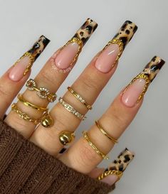 See Nails, Nails Photoshoot, Twitter Famous, Print Nails, Leopard Nails, Animal Print Nails, Mob Wife, Gem Nails, Glam Nails