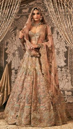 Rimple Harpreet Narula, Rimple Harpreet, Lehenga With Blouse, Rimple And Harpreet Narula, Chic Prom Dresses, Gold Lehenga, Bridal Lehenga Designs, Latest Bridal Lehenga, Nikkah Dress