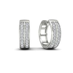 SKU MGSEAR10989 DIAMOND SHAPES ROUND # OF DIAMOND 36 CT. TOTAL WEIGHT 0.43 TOTAL METAL GRAMS 3 Gms WIDTH 7.50 MM CLARITY SI2 COLOR G CUT Very Good Diamond Hoop Earrings, Top Collection, Real Diamonds, Diamond Shapes, Solid Gold, Hoop Earrings, White, Color