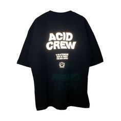 "\"Your Best Rave Partner: Acid Crew Oversize Black T-shirt'' *Designed for be your favourite and feel special while wearing. Don't get lost in the details, it's already the best. If you have any questions, please contact us on message or e-mail! *Handmade Print *Limited Edition Get ready to groove to the beat with our Rave-Inspired oversize T-shirt. This T-shirt is perfect for electronic music enthusiasts and rave party-goers who want to make a bold statement on the dance floor.  Made from high Cheap Festival T-shirt With Letter Print, Affordable Festival T-shirt With Letter Print, Relaxed Fit Graphic Crew T-shirt, Relaxed Fit Crew T-shirt With Graphic Design, Summer Streetwear Crew T-shirt, Black Crew Top With Text Print, Black Text Print Top For Concert, Relaxed Fit Graphic T-shirt For Concerts, Casual Letter Print T-shirt For Concerts