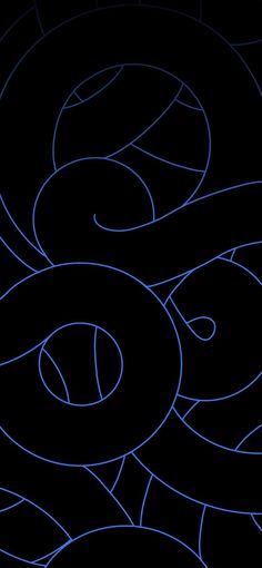 a black background with blue swirls on it