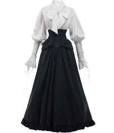 Victorian Dress Costume, Victorian Skirt, Vintage Ball Gowns, Victorian Blouse, Victorian Costume, Costume Women, Fashion Illustration Dresses, Victorian Clothing, Vintage Blouse