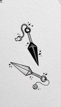 an artistic tattoo design with scissors and stars