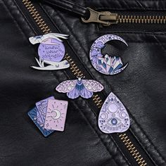 Embrace your inner witch with our Lavender Witch Essentials Enamel Pin Set! Perfect for any magic-loving fashionista. Add a touch of whimsy to your outfits and show off your love for all things witchy. The Lavender Witch Essentials Enamel Pin Set includes 5 unique pins. Size and Weight: Guaranteed safe checkout:PAYPAL | VISA | MASTERCARD Shipping timeUS: 4 to 7 business days.International shipping details. Enamel Pin Ideas, Witch Essentials, Lavender Witch, Inner Witch, Witchy Gifts, Fantasy Necklace, Witch Fashion, Magic Show, Witch Aesthetic