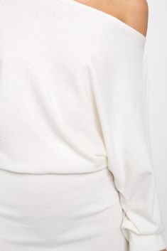 DETAILSThe Olea Dress in white is not your average dress. With its above the knee length. it's the perfect mix of fun and chic. The round neckline adds a touch of elegance to this otherwise fun-loving garment. above the knee length asymmetric neckline long sleeves with ribbed cuff unlined SIZING model is 5' 6" and wears a Size 2 model stats: bust - 30". waist - 22.5". hips - 36" GARMENT CARE material - viscose/polyester/nylon cold hand wash separately Chic Off-shoulder White Mini Dress, White Off-shoulder Dress For Fall, White Chic Midi Dress With Asymmetrical Neckline, White Off-shoulder Mini Dress For Brunch, Elegant White Asymmetrical Dress, Chic White Mini Dress For Brunch, Chic Cream Dress With Asymmetrical Hem, White Off-shoulder Asymmetrical Summer Dress, Chic White Asymmetrical Midi Dress