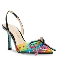 Betsey Johnson "Deede" Embellished Rainbow Slingback Dress Pumps Size 6m. Sold Out Online! New Without Box. Never Worn. Bottom Soles Has Pen Marks From The Store. See Photos For Details And Measurements. You Will Get Exactly As Pictured! No Original Box. Feel Free To Ask Questions. All Sales Are Final! No Returns. Thanks For Looking. New To Posh? Get $10 To Spend Using My Code To Sign Up: Beadsatbp Multicolor Crystal Embellished Party Heels, Summer Slingback Pumps For Prom, Multicolor Slingback Heels For Party, Multicolor Slingback Heels For Evening, Spring Party Slingback Pumps With Rhinestones, Summer Multicolor Slingback Pumps, Blue Slingback Pumps For Summer Parties, Spring Party Rhinestone Slingback Pumps, Summer Party Slingback Pumps With Rhinestones