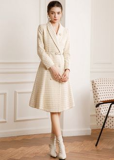 Womens Tweed, Tweed Coat, Belted Coat, Height And Weight, Shawl Collar, Choose The Right, Spring And Fall, The Soul, Coat Dress