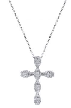 A cross is a personal symbol of hope. Our 18K White Gold Diamond Cross Chain Necklace is designed with both round brilliant cut Diamonds alongside baguette cuit Diamonds to enhace your classic style. Each cross we feature makes a statement all its own. Cross Chain Necklace, Personal Symbol, Diamond Cross Necklace, Cross Chain, Diamond Cross, Cross Jewelry, Fashion Ring, Round Brilliant Cut Diamond, Round Cut Diamond