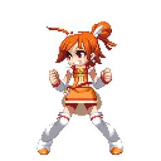 the pixel art is very cute and it looks like she's going to be an anime