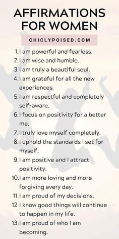 Positive Words Of Affirmation For Women, Daily Positive Affirmation For Women, I Am Affirmations For Women, Words Of Affirmation For Women, Amazing Affirmations, Affirmation For Women, Motivation Positive, I Am Affirmations, Gratitude Affirmations