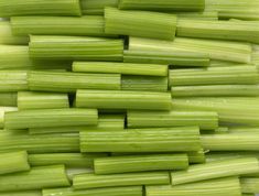 several stalks of celery are stacked on top of each other in this close up photo