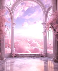 Dreamy Art Background, Pink Celestial Aesthetic, Fantasy Background Magic Scenery, Dreams Background, Ethereal Dreamscape, Sky Animation, Lofi Animation, Surreal Dreamscape, Ethereal Background