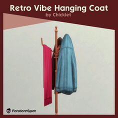 an image of clothes hanging on a rack with the caption retro vibe hanging coat by chickett