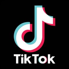 the tiktok logo on a black background