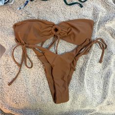 Size Xs And So Cute! Brown Tie, Hot Summer, Womens Swim, So Cute, Swimming, Women Shopping, Color