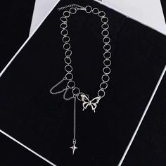 Harajuku Punk Style Butterfly Choker Necklace Jewelry Women Collares Gothic Hip Hop Link Chain Necklace Collares Mujer JewleryModel Number:1005001561764184 Material: Alloy Color: silver Size: 33cm+5cm packing list: 1piece*necklace Butterfly Choker Necklace, Butterfly Choker, Harajuku Punk, Sterling Silver Heart Necklace, Link Chain Necklace, Silver Heart Necklace, Punk Style, Jewelry Women, Sterling Silver Heart