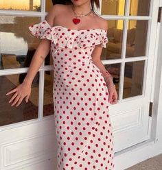 Sonicelife Polka Dot Ruffles Bandage Maxi Dress Women Off Shoulder Slim Elegant Party Dress Summer Beach Holiday Sundresses [23y 9m 20d] Party Dress Summer, 1970 Dress, Elegant Party Dress, Elegant Party Dresses, Summer Party Dress, Elegant Party, Beach Holiday, Printed Maxi, Dress Summer