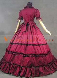 Red Cotton Renaissance Civil War Gothic Victorain Dress   Condition: Brand New  Color: amp;nbsp; As Picture  Material: Cotton  Silhouette: Ball Gown  Sleeve Length: Full Sleeve  Dresses Length:Floor-Length  Neckline:Square Collar  Decoration: Lace  Style: Vintage  Includes: Dress    amp;nbsp;    amp;nbsp; Red Dress For Halloween Cosplay, Fitted Red Dress For Cosplay, Gothic Red Dress For Halloween, Fitted Red Theater Dress, Red Fitted Dress For Theater, Fitted Red Dress For Theater, Red Victorian Dress For Costume Party, Red Gothic Victorian Dress For Costume Party, Red Vintage Costume Dress