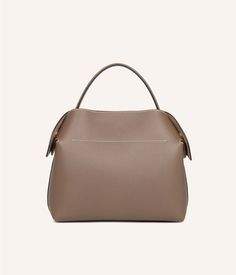 With the Swann Fleuron handbag in taupe, express your sense of style with sophistication. This timeless and versatile shade will bring a touch of modernity to your outfits. Handcrafted in Italy from grained calf leather, this luxury handbag is a true testament to high-quality craftsmanship. Luxury Taupe Evening Bag, Luxury Neutral Top Handle Shoulder Bag, Luxury Taupe Textured Leather Bag, Luxury Taupe Calf Leather Shoulder Bag, Brown Smooth Grain Satchel For Evening, Taupe Leather Shoulder Bag With Smooth Grain, Classic Taupe Soft Leather Shoulder Bag, Chic Brown Smooth Grain Satchel, Luxury Taupe Top Handle Shoulder Bag