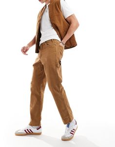 Pants by Dickies For days when denim won't do Regular rise Belt loops Concealed fly Logo patch Functional pockets Regular fit Brown Tapered Leg Jeans With Five Pockets, Brown Relaxed Fit Jeans With Tapered Leg, Brown Relaxed Fit Tapered Leg Jeans, Brown Relaxed Fit Straight Leg Jeans, Brown Relaxed Fit Pants With Pockets, Casual Brown Tapered Leg Jeans, Rugged Bottoms With Pockets For Fall, Brown Tapered Leg Jeans For Work, Brown Straight Leg Bottoms With Side Pockets