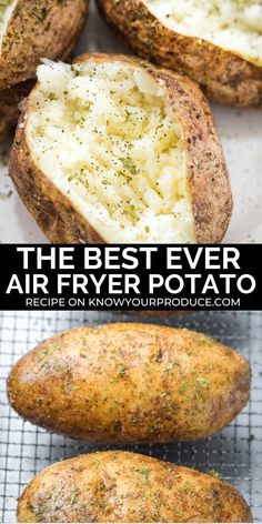 the best ever air fryer potato recipe is on display