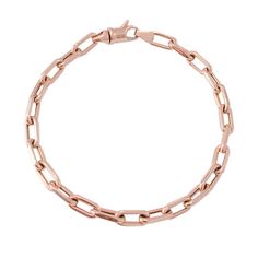 "This Italian handcrafted chain link bracelet is completely composed of 14K solid gold and is uniquely made with a semi-hollow interior for comfortable everyday wear that will not dent . ♦ Total Length: your choice of 6.5, 7, 7.5, 8 or 8.5 inches ♦ Link Dimensions: approximately 4mm (w) x 9.75mm (l) x 1.15mm thick ♦ Weight: 5.2 grams of 14K solid gold in the 7\" option ♦ Metal Finish: High Shine Polish ♦ This design is available in Rose, White and Yellow 14K Gold ♦ This item is proudly finished Italian Chain, Solid Gold Chains, Bracelet Chain, Gold Monogram, Gold Bracelet Chain, Layered Bracelets, Gold Chain Necklace, Heart Jewelry, Jewelry Gift Box