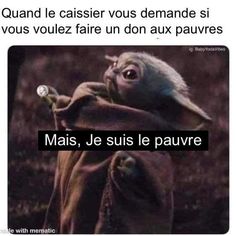 an image of a baby yoda in french