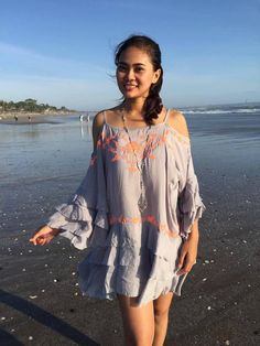 Handmade in BALI. 100% Natural Fibers " Rayon Voile", Handmade Embroidery. Open on shoulders. One size. Exists in Soft Turquoise/ Pink Embroidery and Grey/ Coral Embroidery. O/S = USA 4, 6, 8, 10, 12, 14 / EUROPE 34, 36, 38, 40, 42, 44 / AUSTRALIA 8, 10, 12, 14, 16, 18 Coral Embroidery, Boho Chic Top, Soft Turquoise, Hippie Top, Grey And Coral, Pink Embroidery, Hippie Tops, Handmade Embroidery, Pink Turquoise