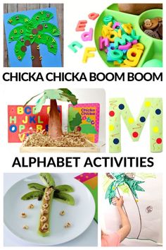 the alphabets and letters are displayed in this collage for kids to learn how to make