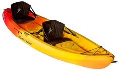 an inflatable kayak with two seats on the front and one seat folded back