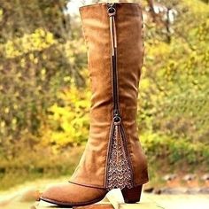 Category:Boots; Upper Materials:PU; Season:Fall,Winter; Heel Type:Cone Heel; Gender:Women's; Toe Shape:Round Toe; Type:Knee High Boots; Style:Minimalism,Preppy,Elegant,Fashion,Comfort,Classic; Heel Height(inch):1-2; Outsole Materials:Rubber; Occasion:Daily,Work,Outdoor; Closure Type:Loafer; Pattern:Solid Color; Listing Date:09/26/2023; 2024 Trends:Slouchy Boots,Plus Size,Work Boots; Foot Length:null; Foot Width:null Mid Calf Suede Boots, Vintage High Heels, Tall Heeled Boots, High Boots Outfit, Slouchy Boots, Chunky Heels Boots, Cowboy Boots Women, Western Cowboy Boots, Heel Pumps