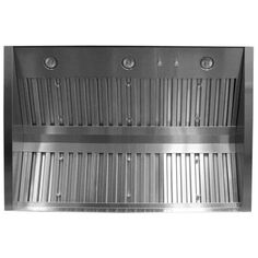 a stainless steel stove top with three burners