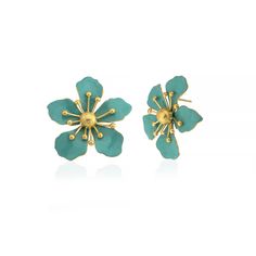 The magnolia flower meaning is attached with the symbols of nobility, perseverance, and love of nature. Soft and subtle in color yet strong in appearance, the flower is representative of the beauty encompassing femininity and gentleness. These earrings are handmade with 22K gold plated brass and enamel. These nickel free earrings are for pierced ears. They come as a pair with both butterfly and silicone earring backs. These beautiful earrings come with the Milou Jewelry box For avoiding damage to your jewels, take care that they do not contact hard chemicals. In order to prevent friction and contact origin minor damages, keep the jewels you are not using in their original package or in a protective casing. In order to keep your jewels clean, wipe them with the help of a soft fabric after u Flower Meanings, Nickel Free Earrings, Magnolia Flower, August Birthstone Jewelry, July Birthstone Jewelry, Jewelry Ring Box, Gifts For New Mums, August Birth Stone, Pearl Jewellery Earrings