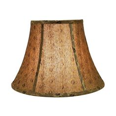 a brown lamp shade on a white background