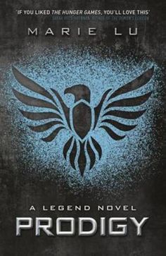 the book cover for prodigy by marie lu, with an image of a bird on