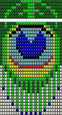 an image of a pixel art piece in the style of pixels, with different colors and sizes