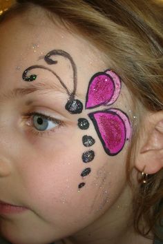 Kids Face Painting Easy, Butterfly Face Paint, Eye Designs