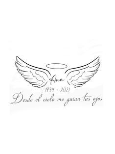 a drawing of an angel with the words