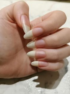 Long Almond Nails, Fashionable Nails, Long Natural Nails, Swimming In The Ocean, Asian Nails, Neutral Nails, Dream Nails, Healthy Nails, In The Ocean