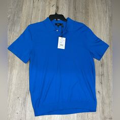 Theory Mens Blue Luxury Polo Nwt $165 Size Large. New With Tags $165 Blue Blue Luxury, Blue Man, Color Blue, Mens Shirts, Man Shop, Tags, Blue, Color