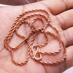 Total Weight: 8 grams Metal : Copper Necklace Thickness of the chain 2 mm 100% Pure Copper Chain Necklace Copper Chain Necklace Length ,16,18,20,22,24 inches The necklaces made of copper are made by me in my home factory. Unique and handcrafted, picture of the original item. Makes a Wonderful Gift for your Girlfriend, Wife, Mom or Simply an Excellent Addition to Your Jewelry Collection. As a metal, Copper has significant health benefits that have been used across cultures for centuries. Copper h Handmade Copper Jewelry, Copper Chain Necklace, Copper Jewelry Handmade, Chain Diamond, Rope Chain Necklace, Necklace Chain Lengths, Copper Necklace, Gifts For Your Girlfriend, Copper Chain