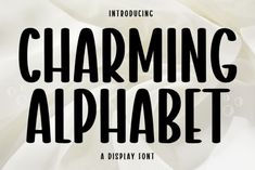 an old fashioned font that has been used to spell the word charming alphabets