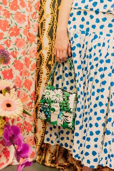 Blue Midi Skirt, Fashion Trend Forecast, Iconic London, Texture Inspiration, Print Inspiration, Floral Fashion, Pattern Mixing, Mixing Prints, Textile Prints