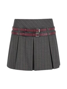 Elevate your wardrobe with Nocturne's women's mini skirt, a fashion-forward piece that combines utility and style. Featuring a slim fit, full lining, no pockets, a concealed side zipper, and a pleated design with a unique double belt detail, this skirt is a versatile statement item. Dry clean Material:63% Polyester, 34% Viscose, 3% Elastane High rise Officially licensed Imported Brand: Nocturne Model Product Size: S Model Size: Height 5'10 / Bust 29.5 in / Waist 23 in / Hips 34 in Runs smaller o Belted Fitted Mini Skirt, Fitted Belted Mini Skirt, Fitted Mini Skirt With Belt Loops For Fall, Fitted Mini Skirt With Belt, Belted Mini Skort For Fall, Trendy Fitted Skort With Belt Loops, Fall Mini Skirt With Belt Loops, Fitted Skort With Belt Loops, Fitted Skirt With Belt Loops For Office