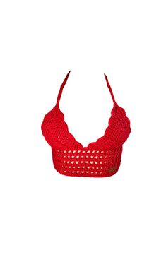 Handmade Crochet Summer Beach Crop Top Model on picture is using size XS *Freebies included* *Red Crochet Top *Size XS *Ties from neck and back *Ligth weight Important *Handwash only *No tumble dry *No hanging *Not a swim suit Shipping And Handling *UNITED STATES & WORLDWIDE *Please allow for a 1-3 days processing time. *Standard, First Class shipping takes 2-5 (business) days to reach to you. *INTERNATIONAL Shipping may take longer than expected It can take up to a month or more it depends where you live. Seller is not responsible for lost or stolen packages If you have any questions, please feel free to contact me via email. Handmade Halter Neck Top For Festival, Adjustable Bohemian Halter Top For Festivals, Handmade Hippie Halter Top For Summer, Hippie Fitted Halter Top For Beach Season, Handmade Summer Crop Top For Festivals, Handmade Halter Top For Festival Beachwear, Adjustable Halter Top For Summer Party, Beach Season Bohemian Backless Halter Top, Handmade Bohemian Crop Top For Music Festival