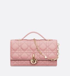 My Dior Mini Bag, Miss Dior Mini Bag, Dior Pink Bag, Pink Dior Bag, Miss Dior Bag, Pink Dior, Vintage Designer Handbags, Dior And I