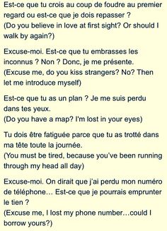 a poem written in french with the words'i don't know what to do