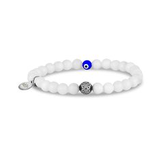 The most common form of protection against the evil eye curse is to wear some form of an eye such as a bracelet or other type of jewelry. We created this product because it is hard to find fashionable and modern evil eye bracelets out there. This stretch bead bracelet is made with 6mm white jade and stainless steel. This bracelet is great for stacking and gifting. Modern Evil Eye, Jade Bead Bracelet, Eye Bracelets, Multiple Bracelets, The Evil Eye, White Jade, Evil Eye Bracelet, Jade Beads, Custom Bracelets