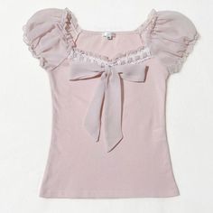 Top With Puff Sleeves, Milkmaid Top, The Cardigans, Pink Ballerina, Dress Up Dolls, Pink Outfits, Melanie Martinez, Dream Clothes